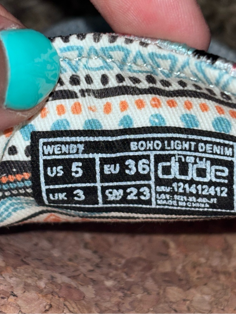 HEY DUDE Wendy Boho Light Denim Comfort Shoes Women's Size 5 Light Blue - Picture 7 of 8